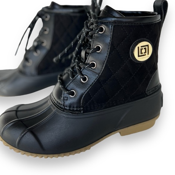 Liz Claiborne Winter/ Rain Boots Memory Foam LC Redonda Black Winter Boots Sz 6 - Picture 2 of 15